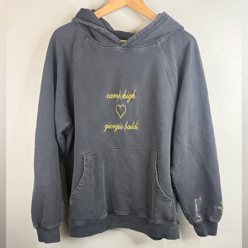 Camp High x Giorgio Baldi Hoodie Embroidered Black Gold Size Small